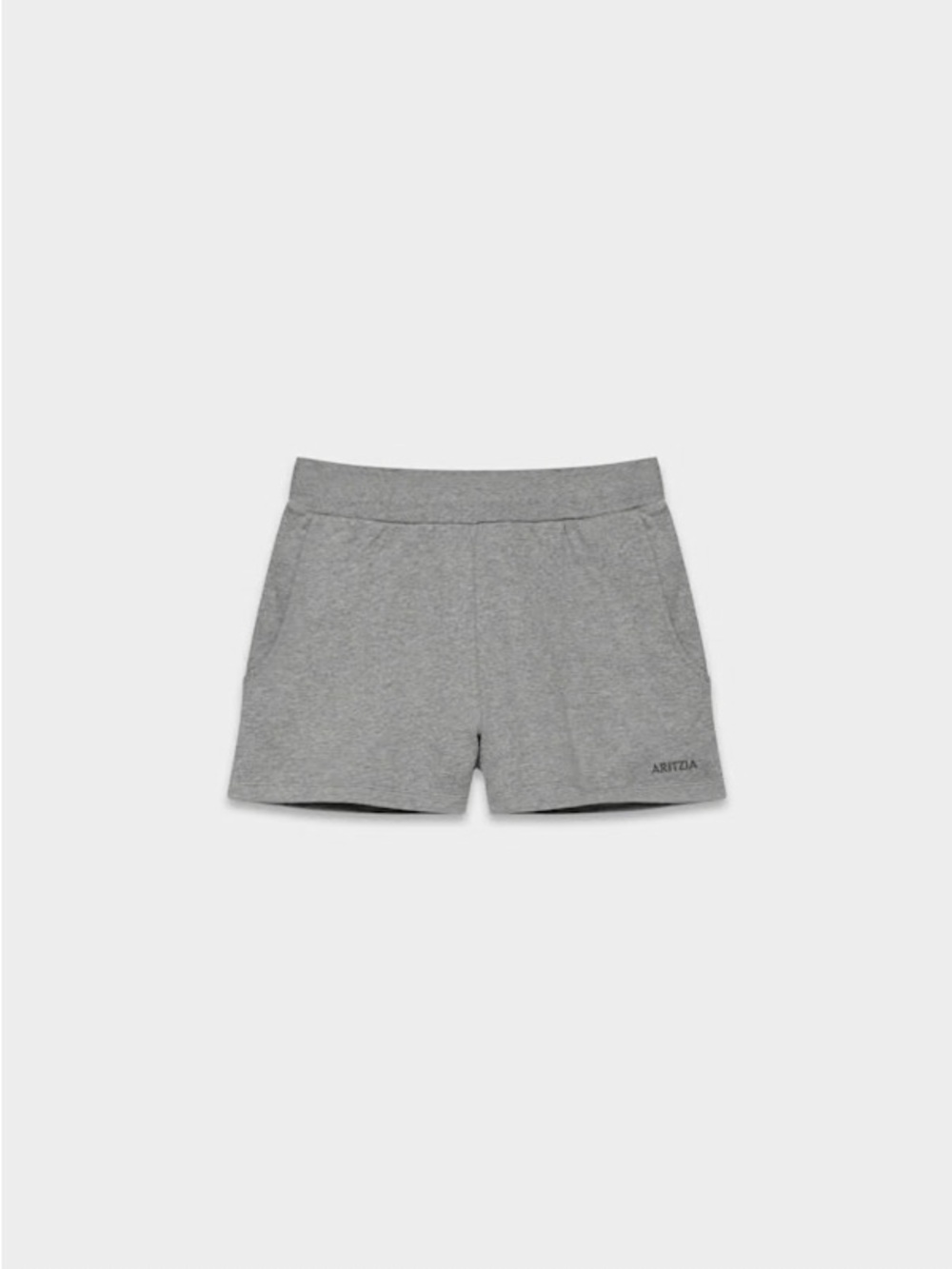 Aritzia Terry Sweatfleece Mega Fold Hi Mini Short - Heather Dark Grey, Size M